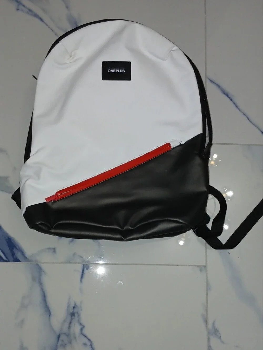 OnePlus White, Black & Red Men's Backpack